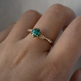 Old European Cut Green Sapphire Daphne Ring - Laurie Fleming Jewellery