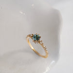 Teal Sapphire Nereid Ring - Laurie Fleming Jewellery