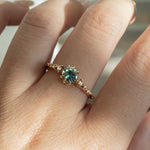 Teal Sapphire Nereid Ring - Laurie Fleming Jewellery