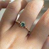 Teal Sapphire Nereid Ring - Laurie Fleming Jewellery