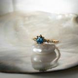 Dark Teal Sapphire Cyndra Ring, Supreme - Laurie Fleming Jewellery