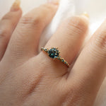 Dark Teal Sapphire Cyndra Ring, Supreme - Laurie Fleming Jewellery