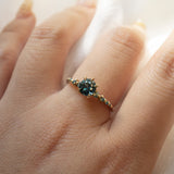 Dark Teal Sapphire Cyndra Ring, Supreme - Laurie Fleming Jewellery