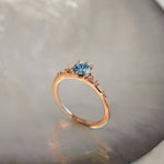 Blue Sapphire Water Lily Ring - Laurie Fleming Jewellery