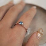 Blue Sapphire Water Lily Ring - Laurie Fleming Jewellery