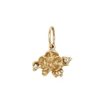 Orchid flower charm with freshwater seed pearls charm - Laurie Fleming Jewellery