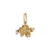 Orchid flower charm with freshwater seed pearls charm - Laurie Fleming Jewellery