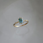 Oval Blue-Green Sapphire Ilona ring - Laurie Fleming Jewellery