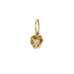 Customizable birthstone pansy flower charm - Laurie Fleming Jewellery