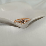 Peach Sapphire Daphne Ring - Laurie Fleming Jewellery