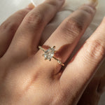 1ct Grey Pear Ilona Ring - Laurie Fleming Jewellery