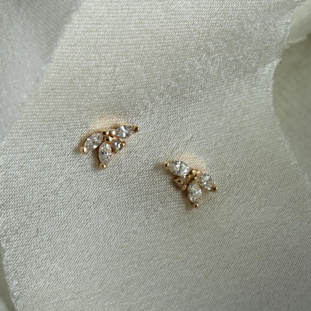 Petite Diamond Anais Stud Earrings - Laurie Fleming Jewellery