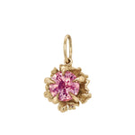 Pink sapphire primrose flower charm - Laurie Fleming Jewellery