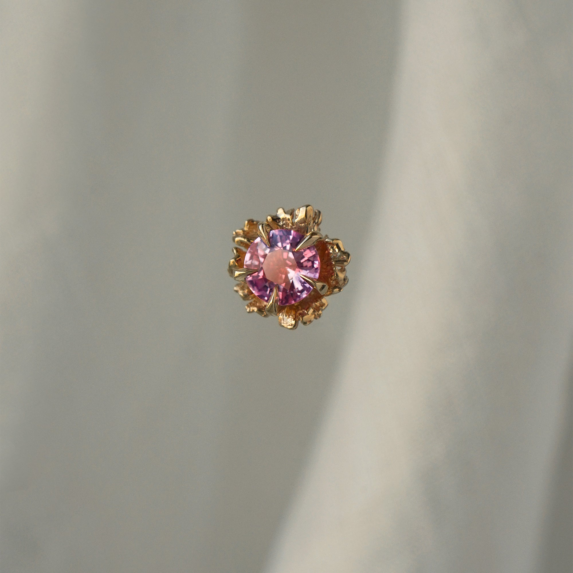 Pink Sapphire Primrose Flower - Laurie Fleming Jewellery