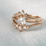 Rose gold Aika Ring, Rose Cut Ilona Ring, Rose Cut Diamond Beacen Ring - Laurie Fleming Jewellery