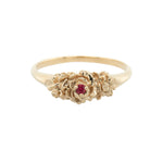 Ruby Old Garden Rose Signet Ring - Laurie Fleming Jewellery