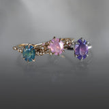 Opalescent Pink Sapphire Cherry Blossom Water Lily Ring