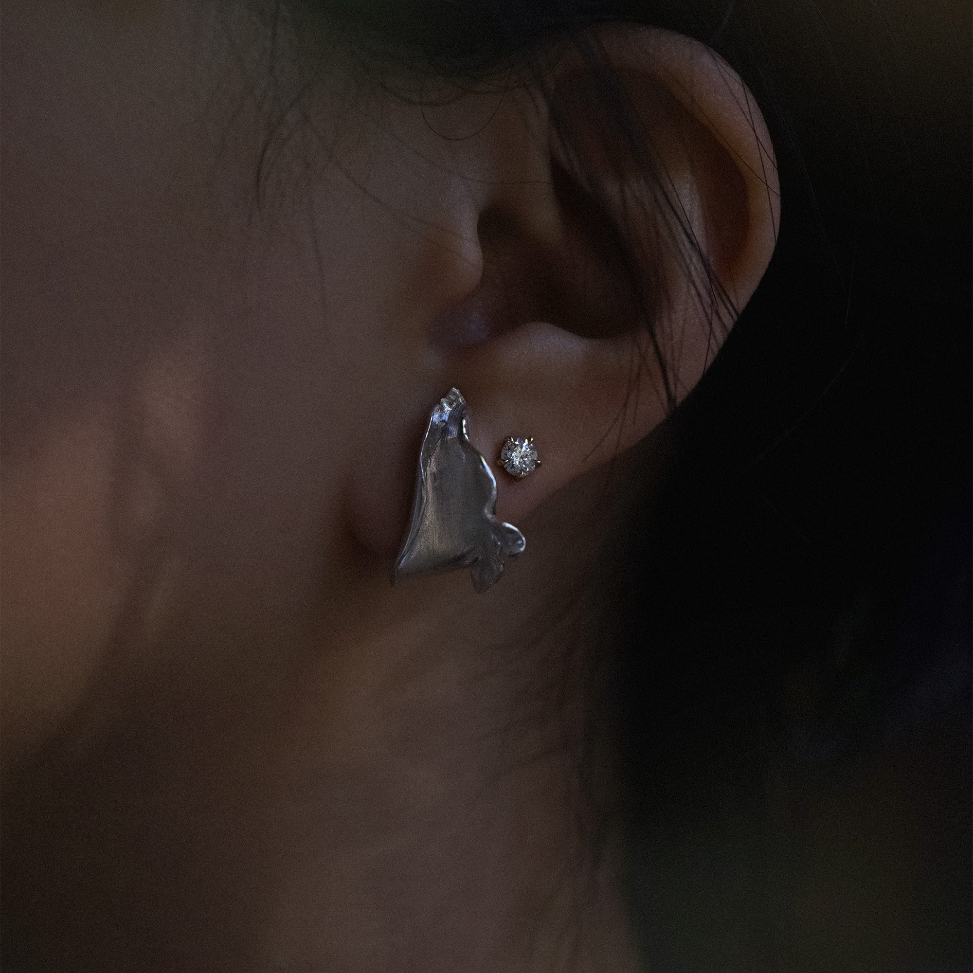 Torn Petal Earring 07