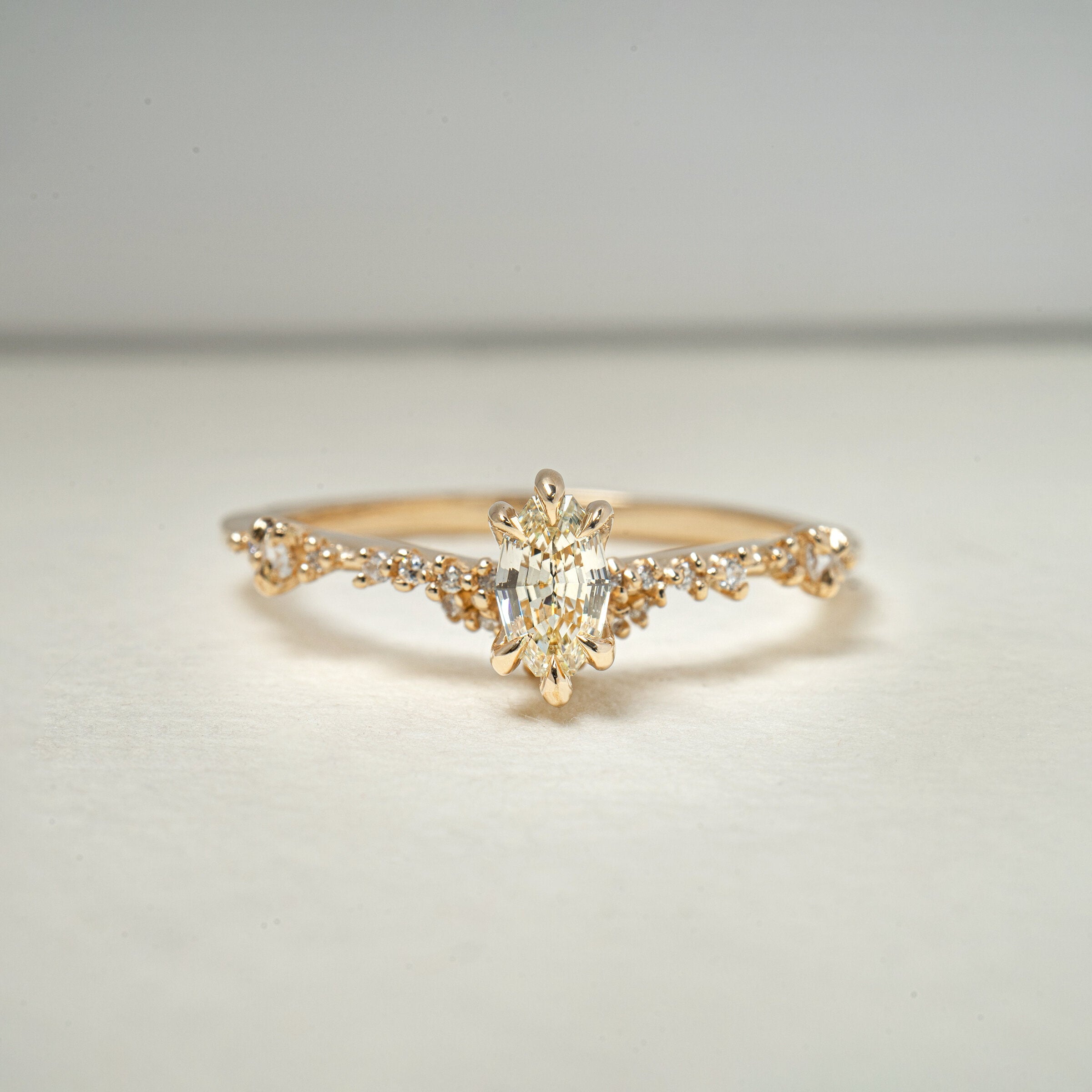 Step Cut Oval Diamond Sylph Band - Laurie Fleming Jewellery