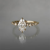 Lab Grown Marquise Cut Diamond Nereid Ring