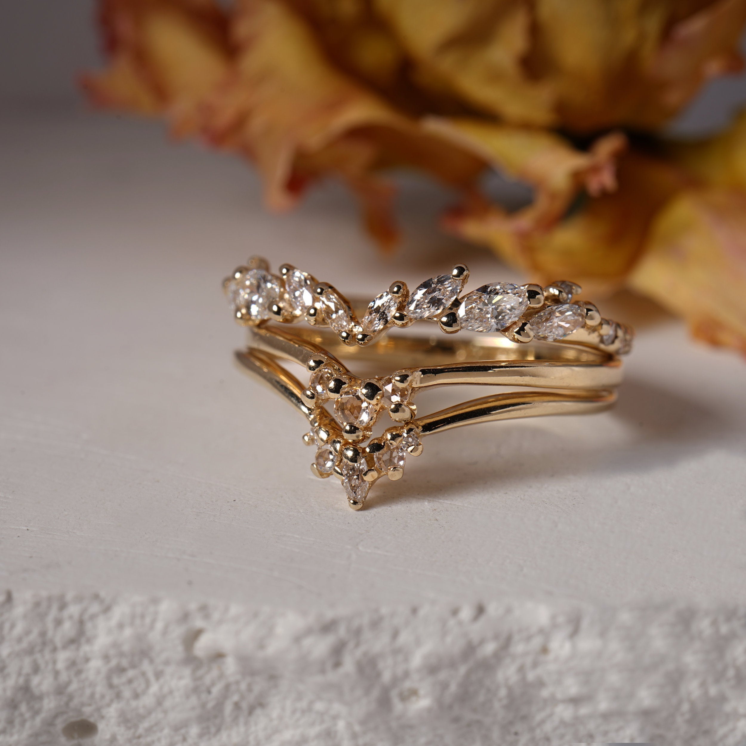 White Silk Jasmine Ring, Aika Ring, Atalanta Laurie Fleming Jewellery