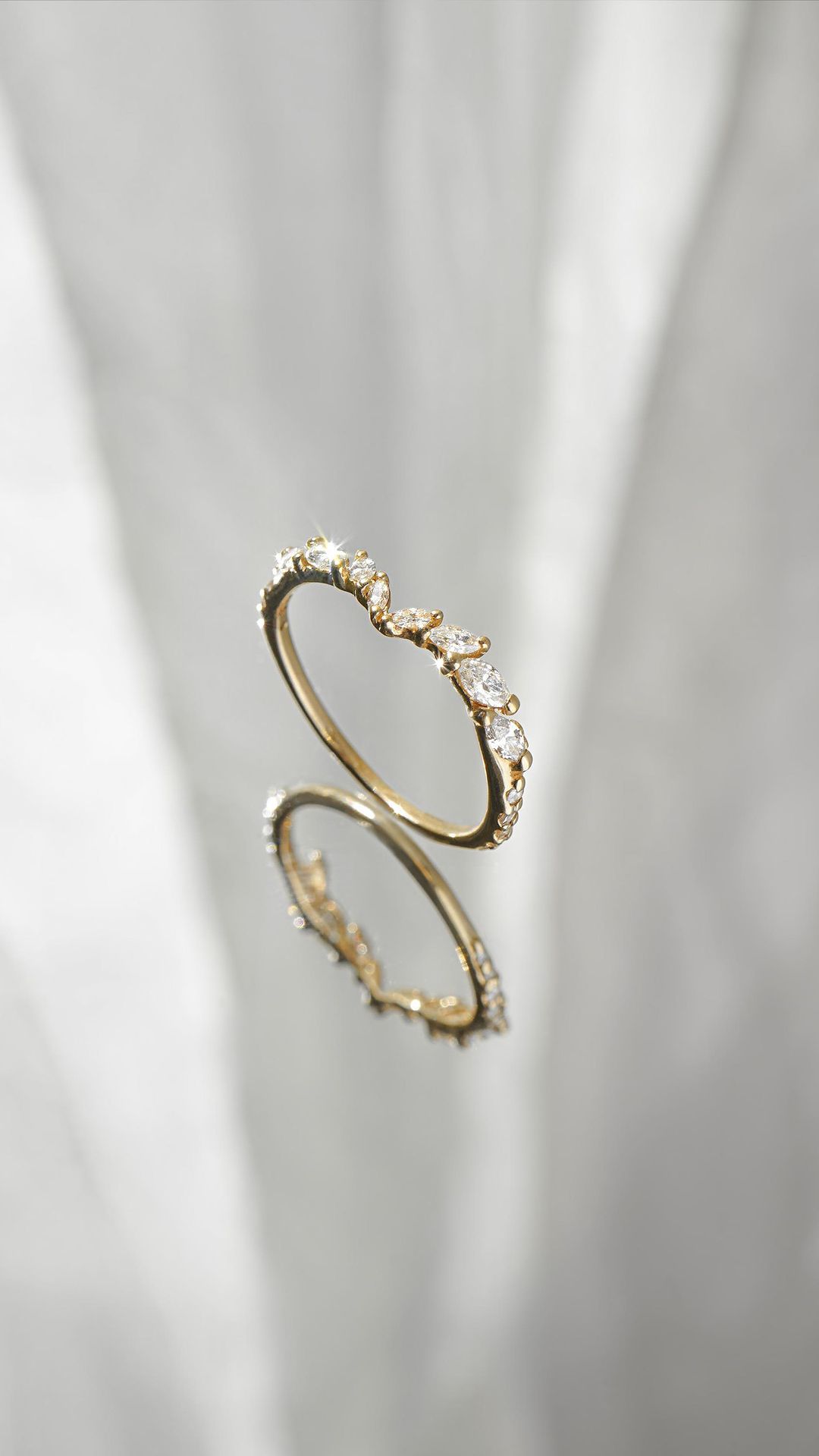 White Silk Jasmine Ring - Laurie Fleming Jewellery