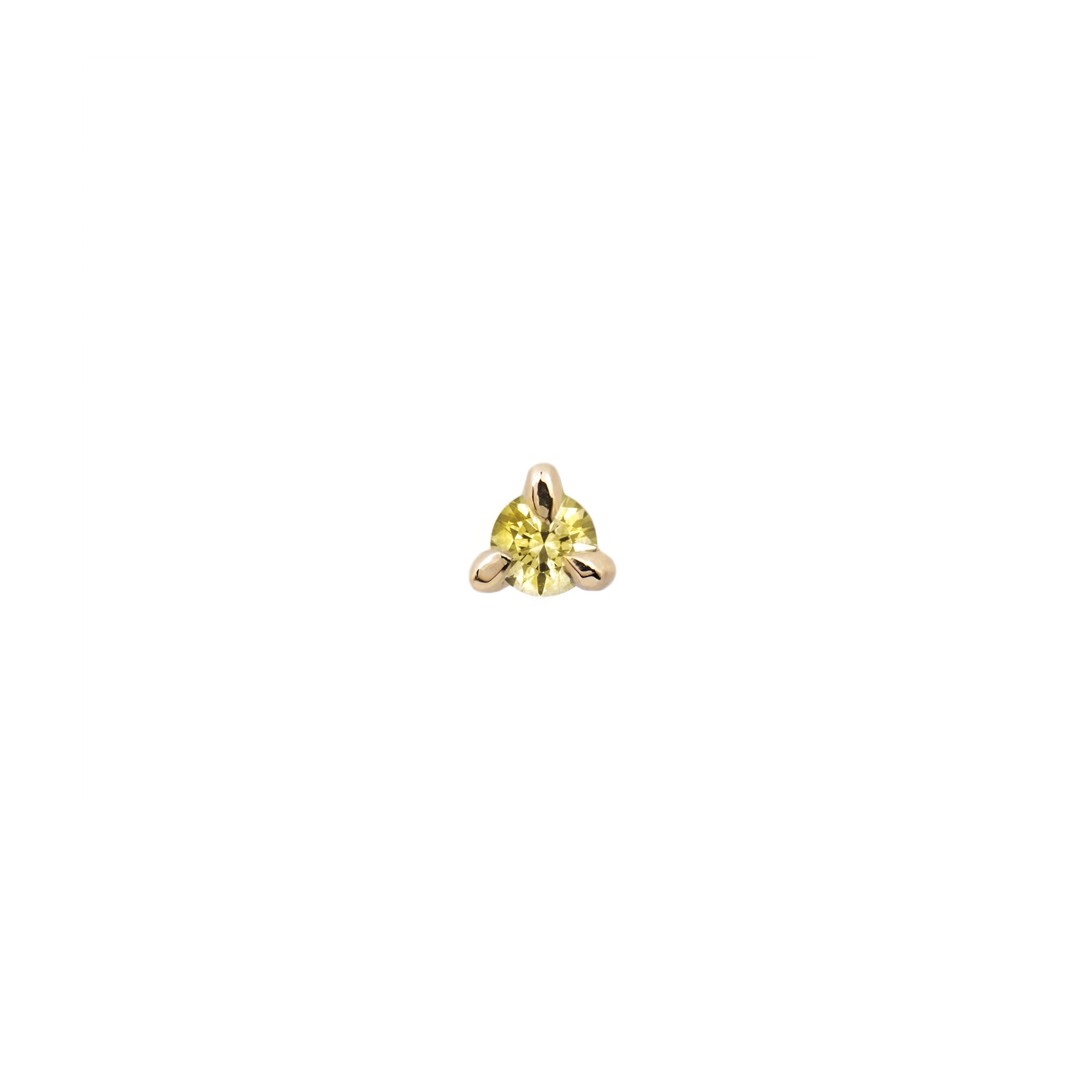 Yellow Sapphire Selene Stud Earring - Laurie Fleming Jewellery