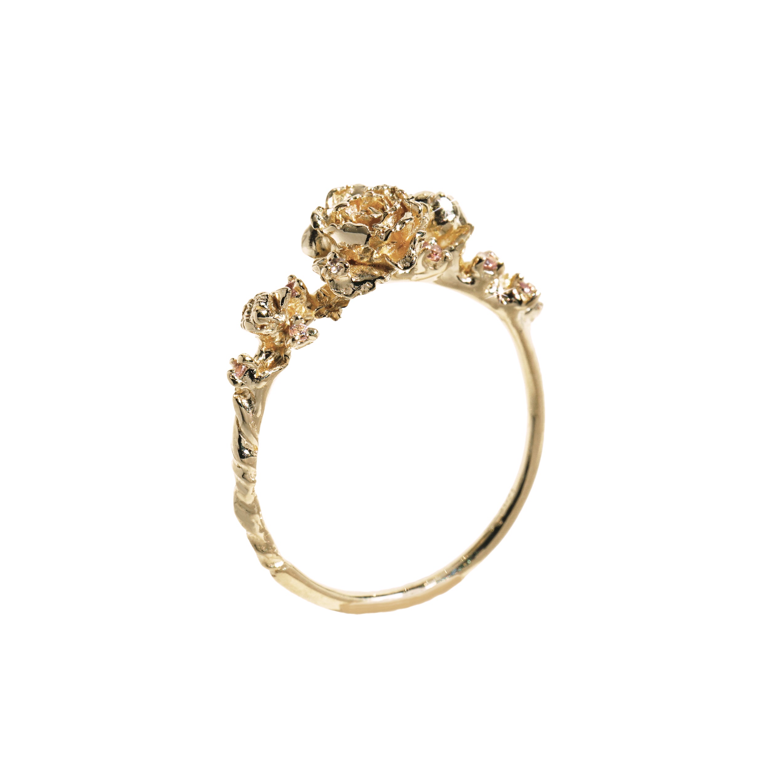 18K Diamond Color Blossom Mini Sun Ring
