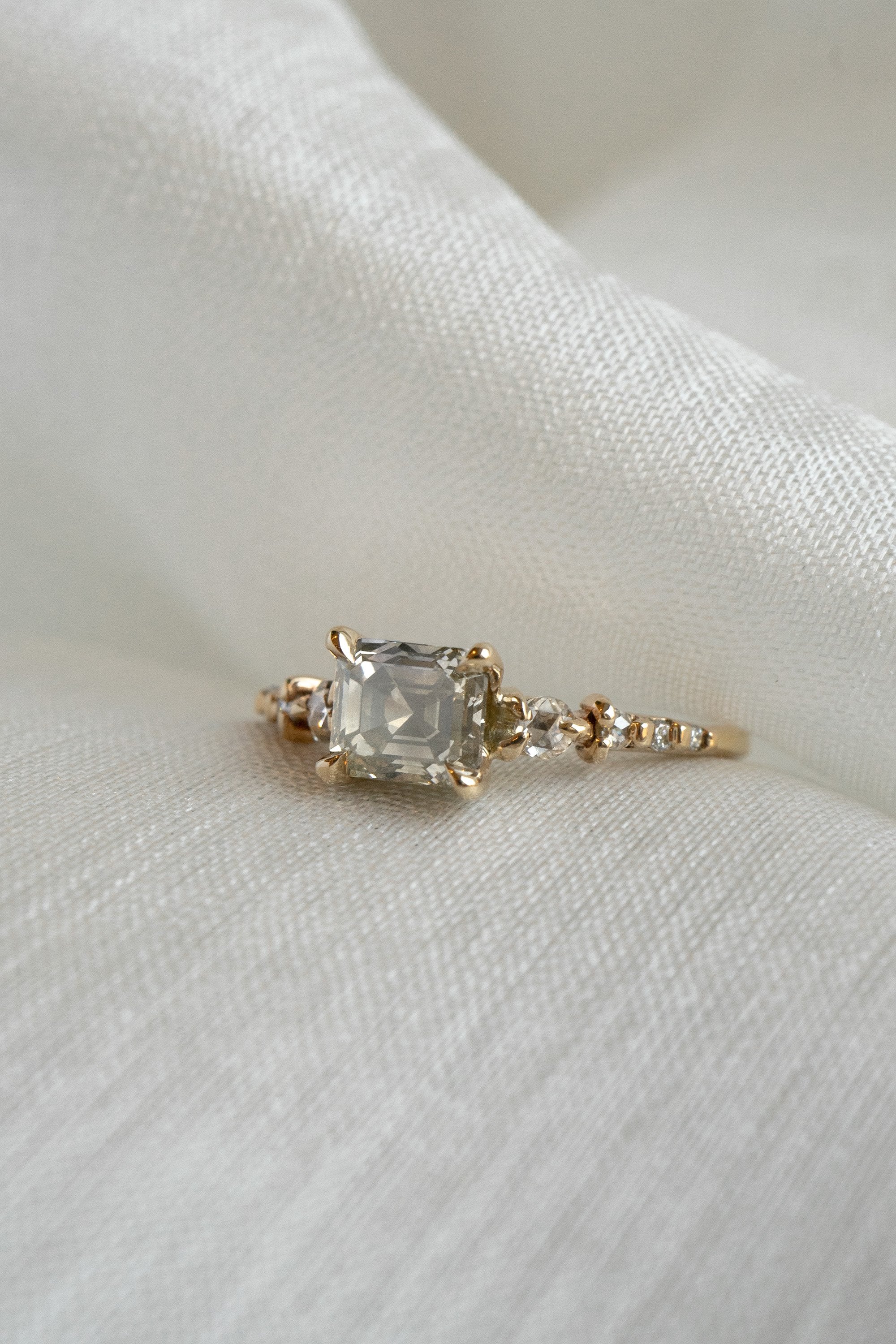 1.03ct Grey Diamond Cyndra Ring, Supreme - OOAK