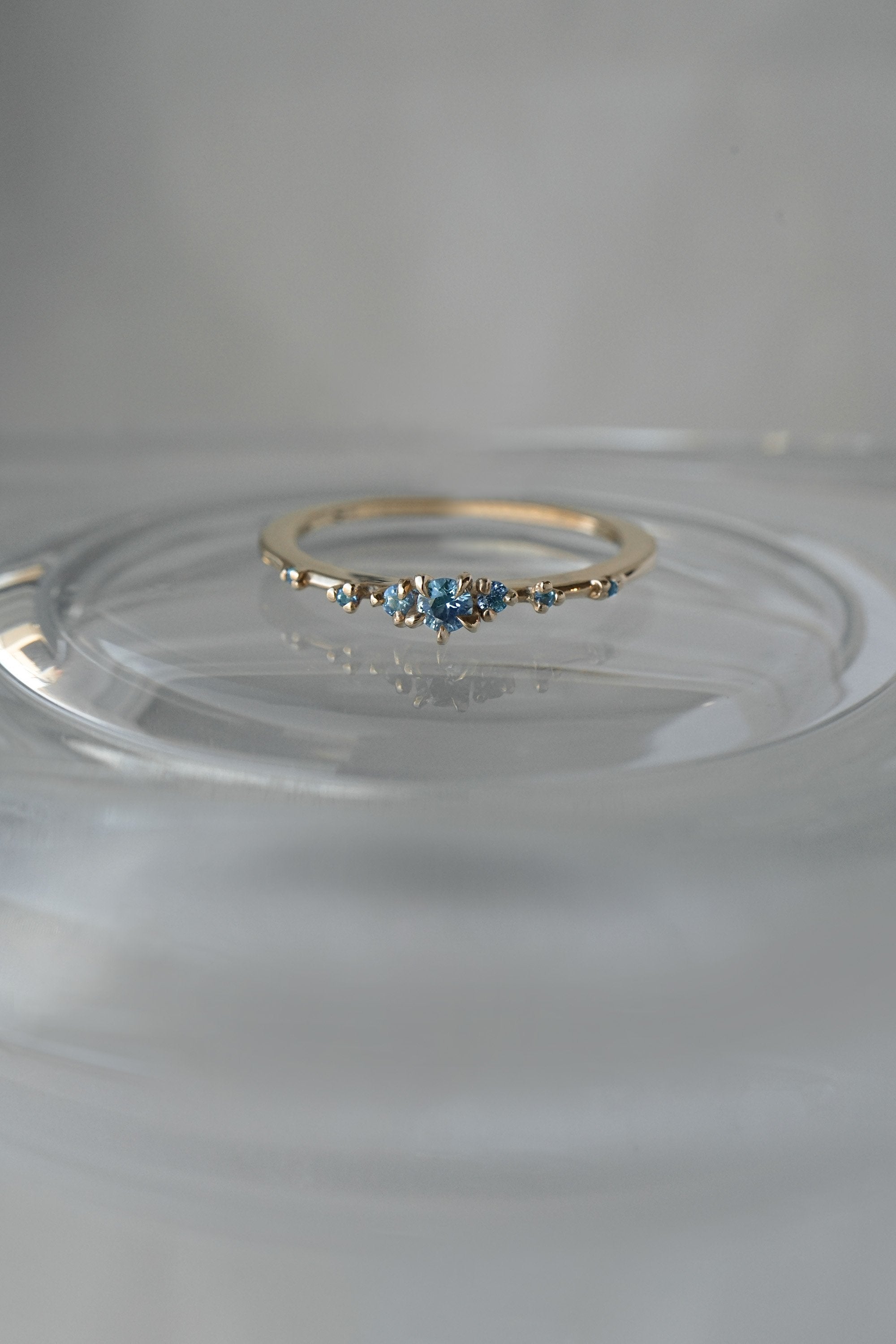 Sapphire Water Lily Ring