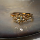 0.4ct Step Cut Oval Nereid Ring - OOAK