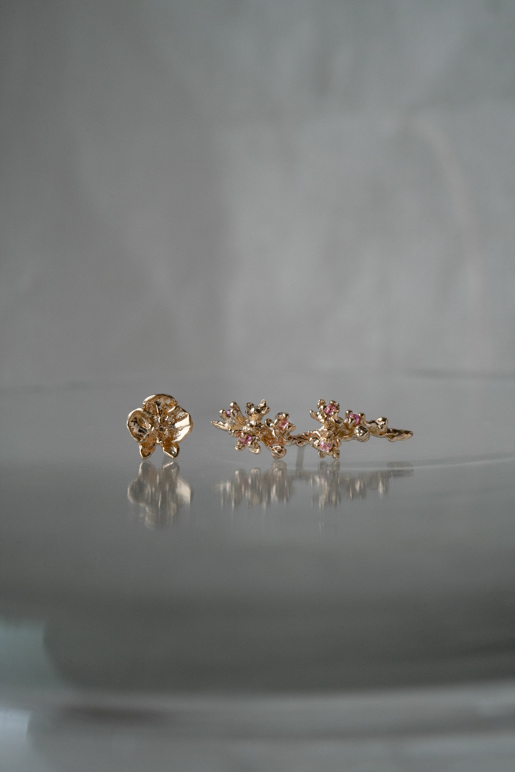 Orchid Stud, Cherry Blossom Earring - Laurie Fleming Jewellery