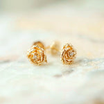 Diamond Dewdrop Rose Stud - Laurie Fleming Jewellery