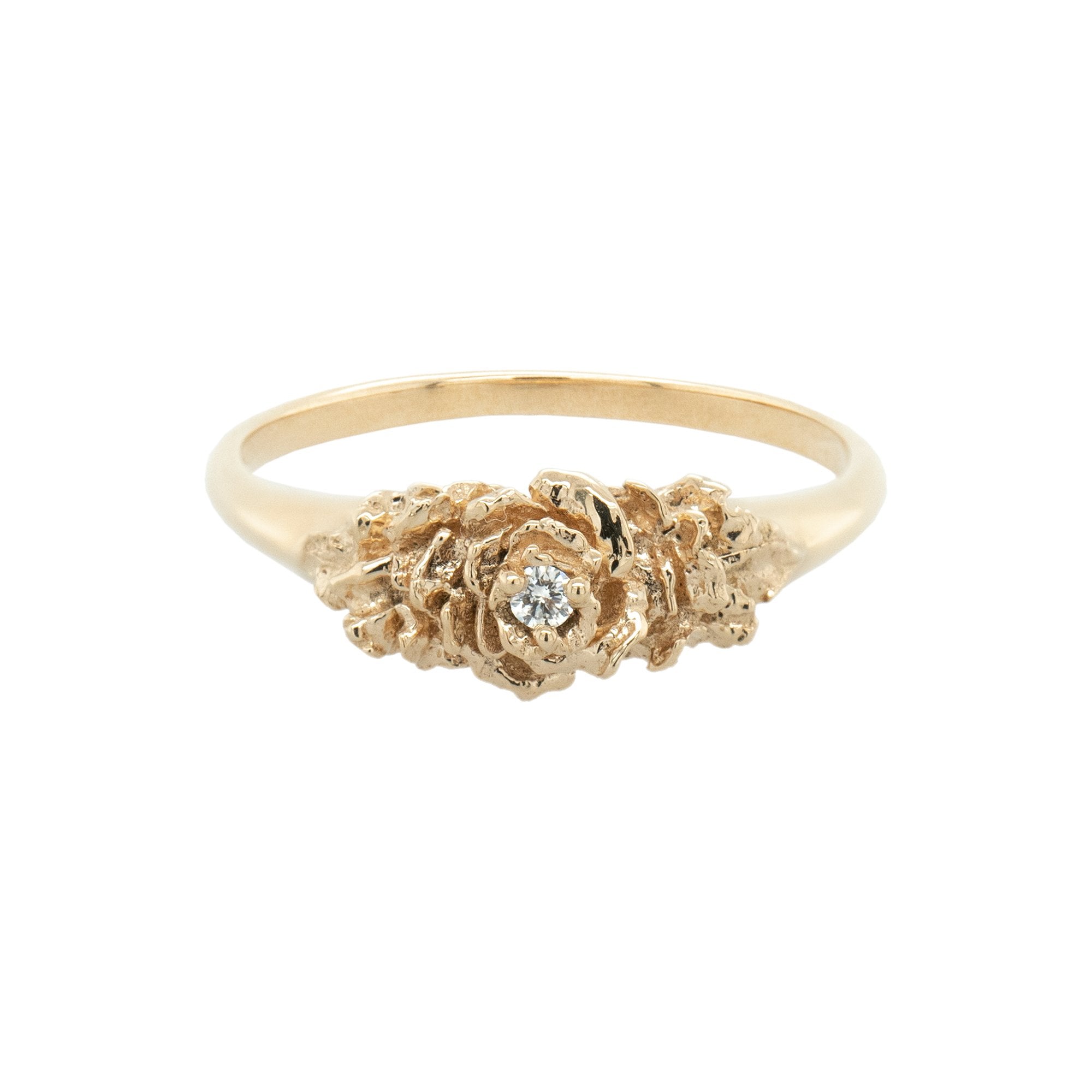 Old Garden Rose Signet Ring - Laurie Fleming Jewellery