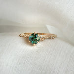 Old European Cut Green Sapphire Daphne Ring - Laurie Fleming Jewellery