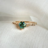 Old European Cut Green Sapphire Daphne Ring - Laurie Fleming Jewellery