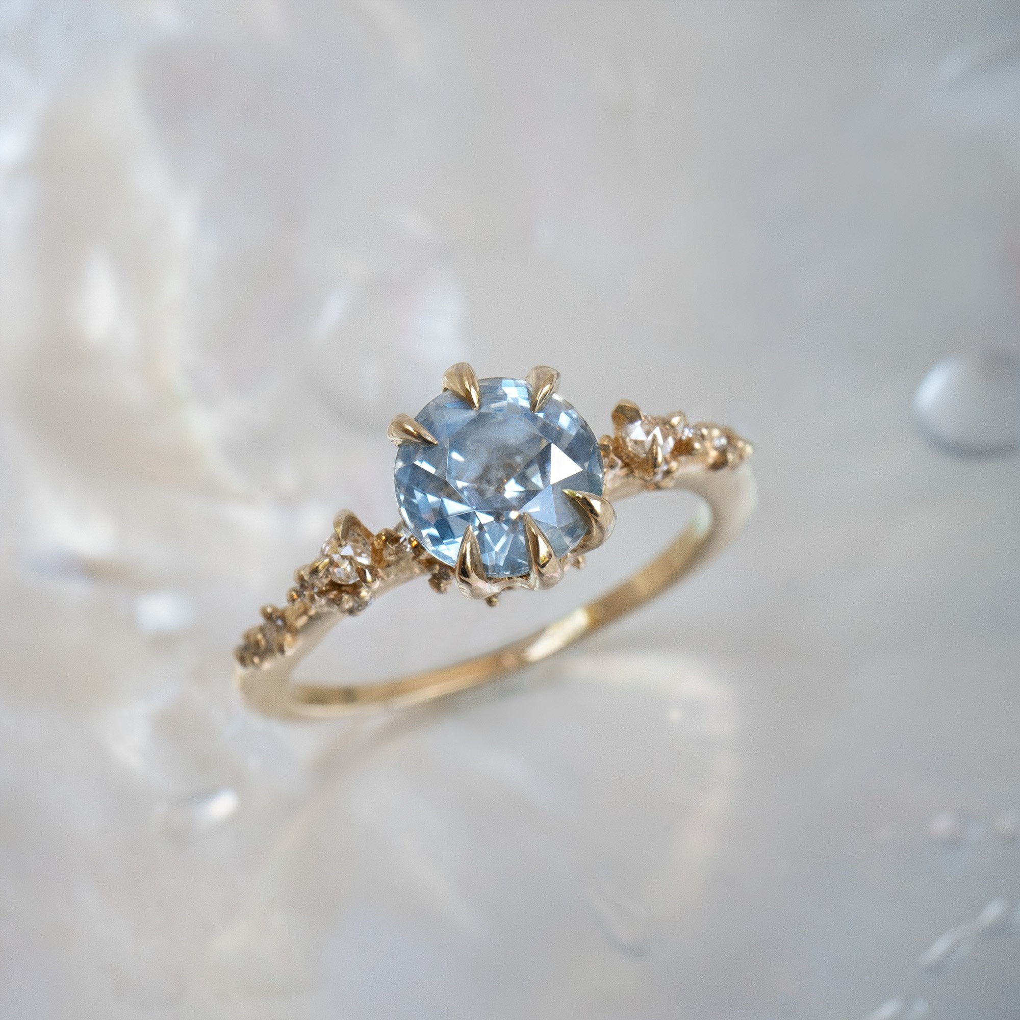 Blue/grey Sapphire Nereid Ring - Laurie Fleming Jewellery