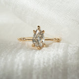 1ct Grey Pear Ilona Ring - Laurie Fleming Jewellery